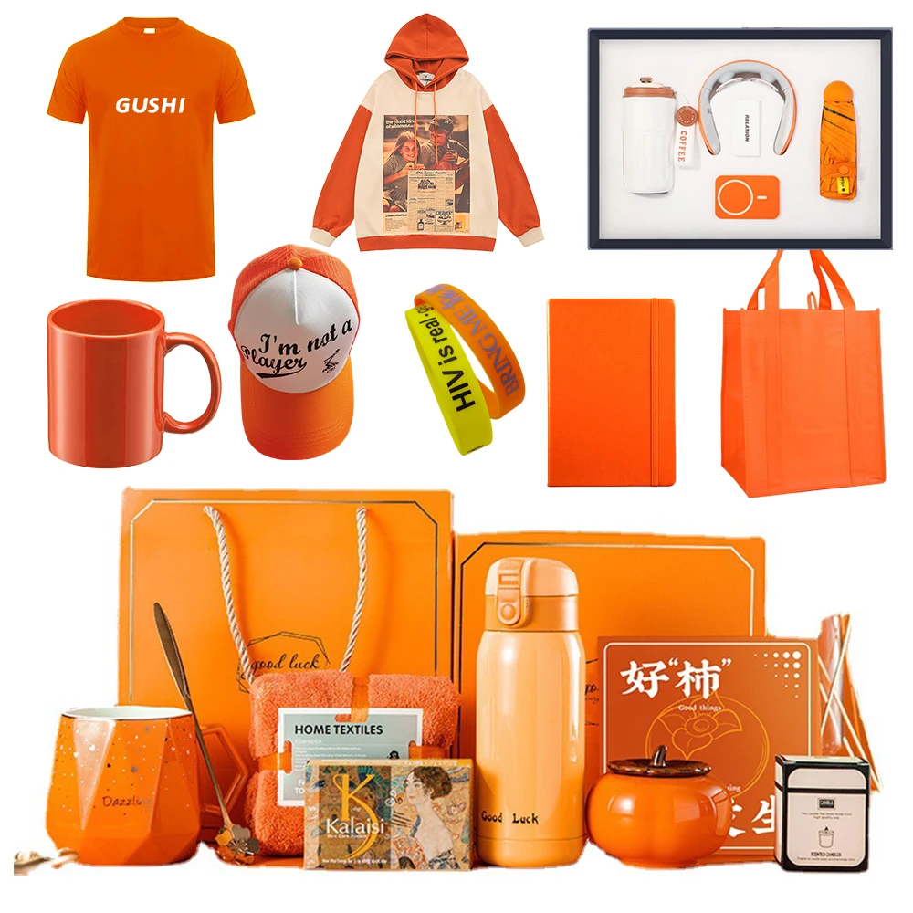 Black high-end business promotional gifts customized cheap high quality gift box T-shirt hat notebook with hand gift