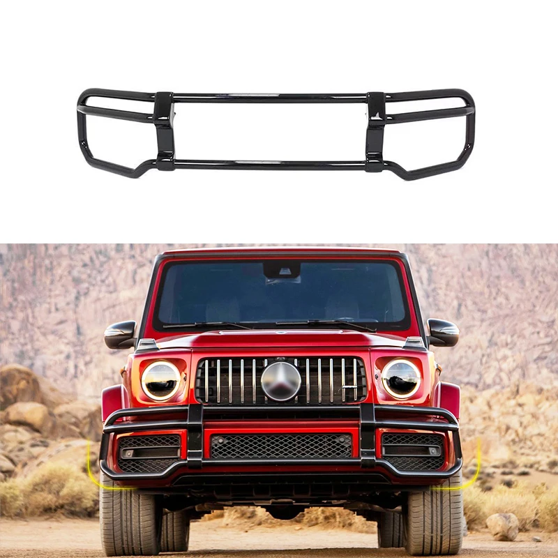 Black Silver Stainless Steel Auto Parts Body Kits Front bumper guard bar For G Class G500 G550 G350d G63 W464