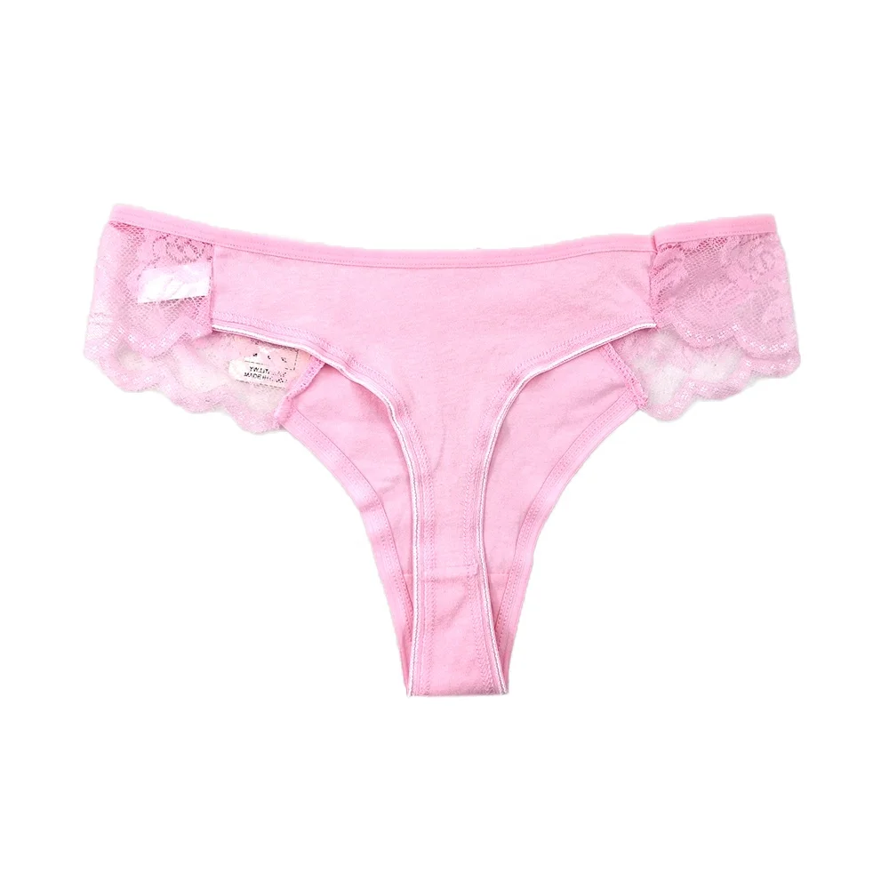 
Trending hot products side lace sexy t-back bikini open girl woman underwear panty thong 