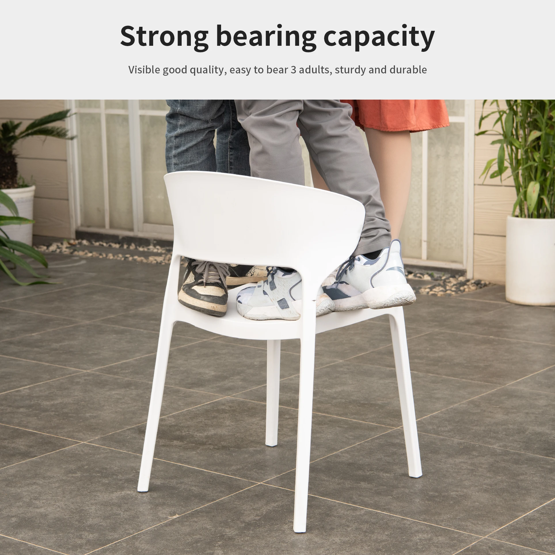 [MOJIA]Plastic Chair Set Top Quality Steel Frame Strong Bearing Capacity Stacked Chair Wholesale Foshan Factory  Price