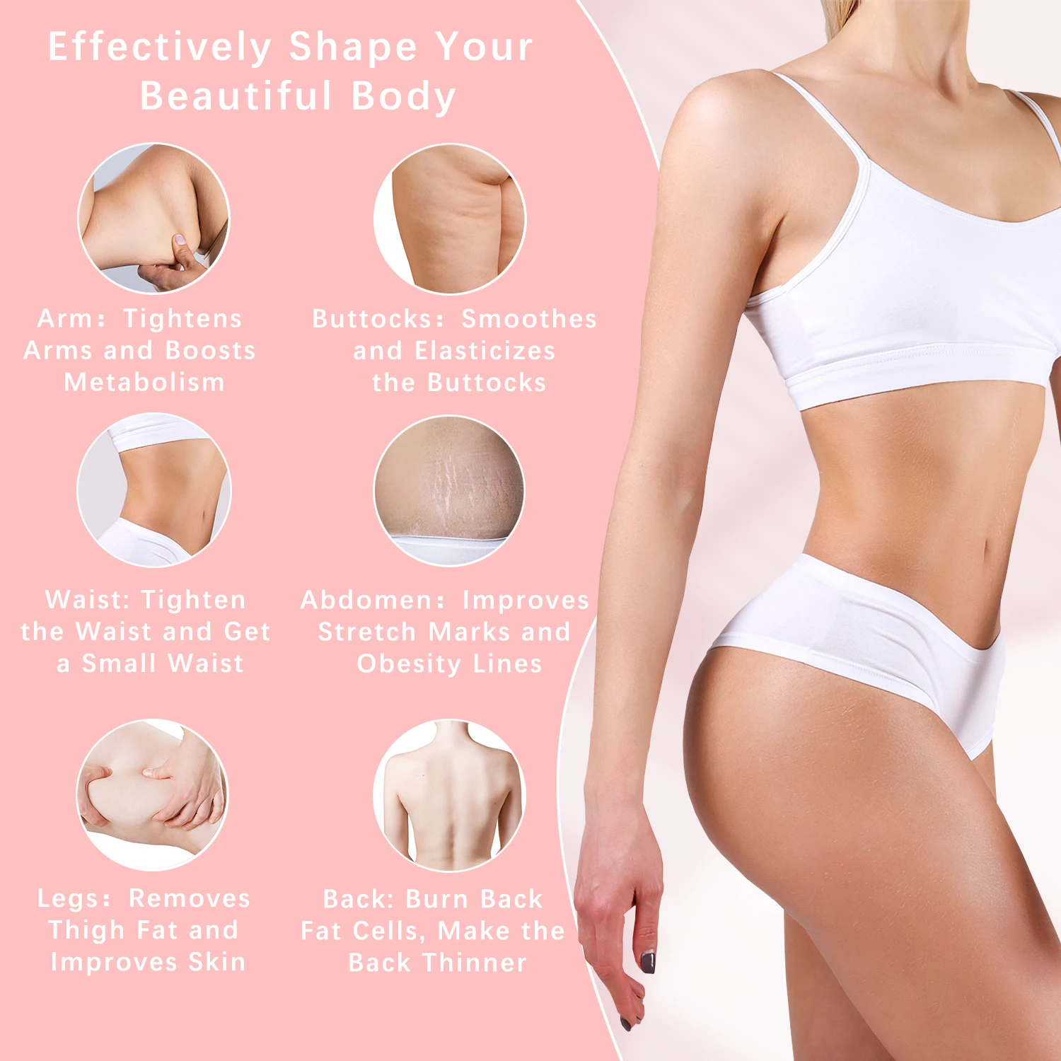 Body Shaping Machine Belly Arm Cellulite Stretch Mark Massager Tightening Device Portable Belly Fat Burning Device