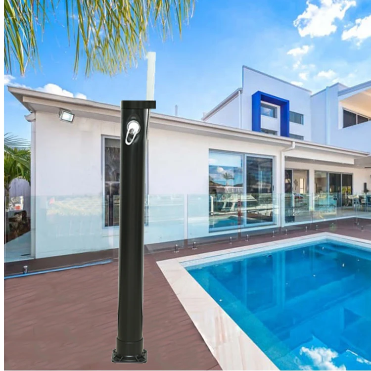 8L New Launch Energy Saving PVC Black Outdoor Solar Shower with Handheld Nozzle for Kids