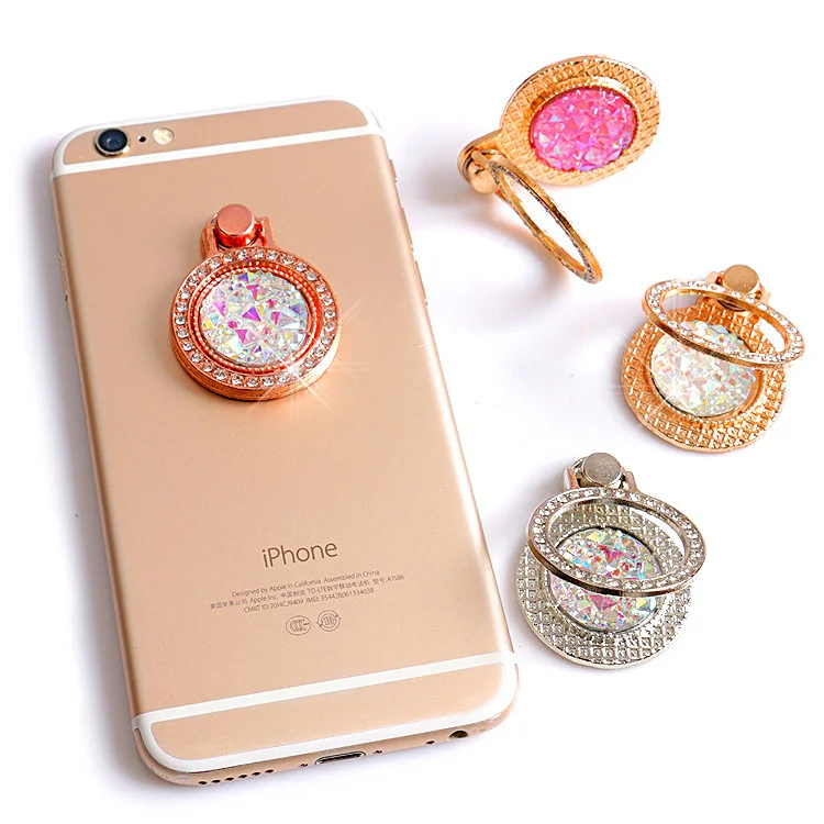 Luxury Crystal Rhinestone Diamond Ring Holder 360 Degree Rotation for all Smart Phone