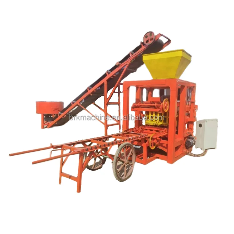Semi Automatic Concrete Brick Production Plant QT4-24 Block Forming Machine Price in Jamaica