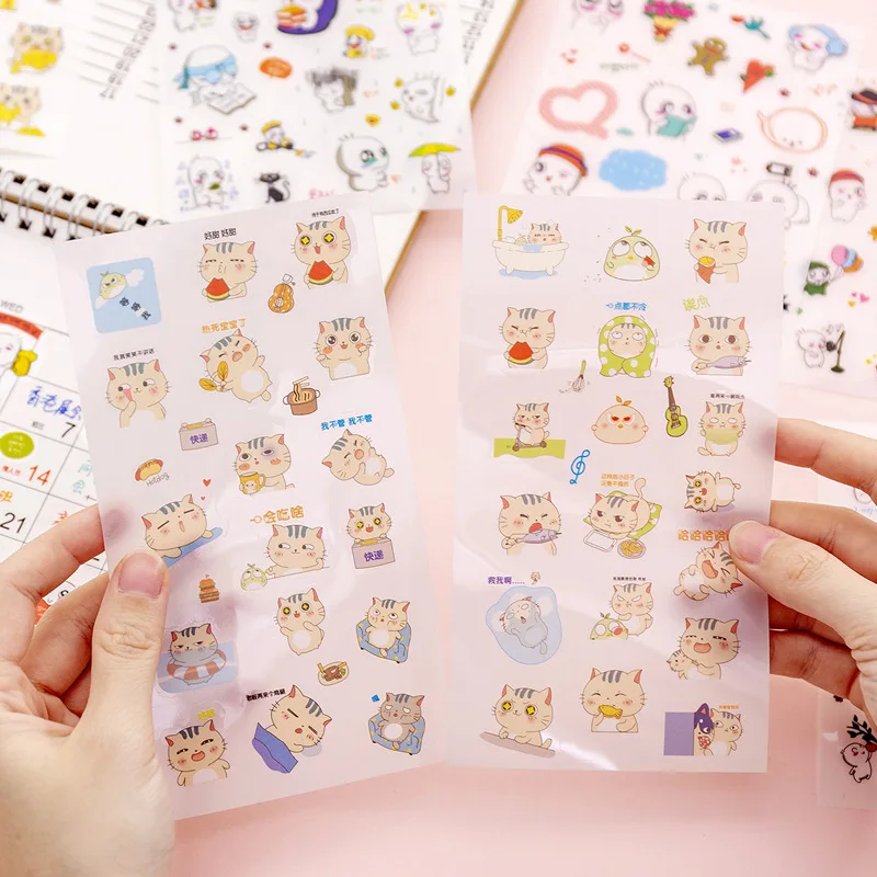 Custom Adhesive Decorative Journal Scrapbook Stickers Pack Waterproof Kiss Cut DIY PVC Paper Sticker Sheet for Phone Luggage