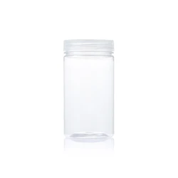 Wholesale Wide Mouth 1oz 2oz 3oz 4oz 5oz 6oz 8oz black PET plastic jars with lids for food storage, cosmetic packaging container