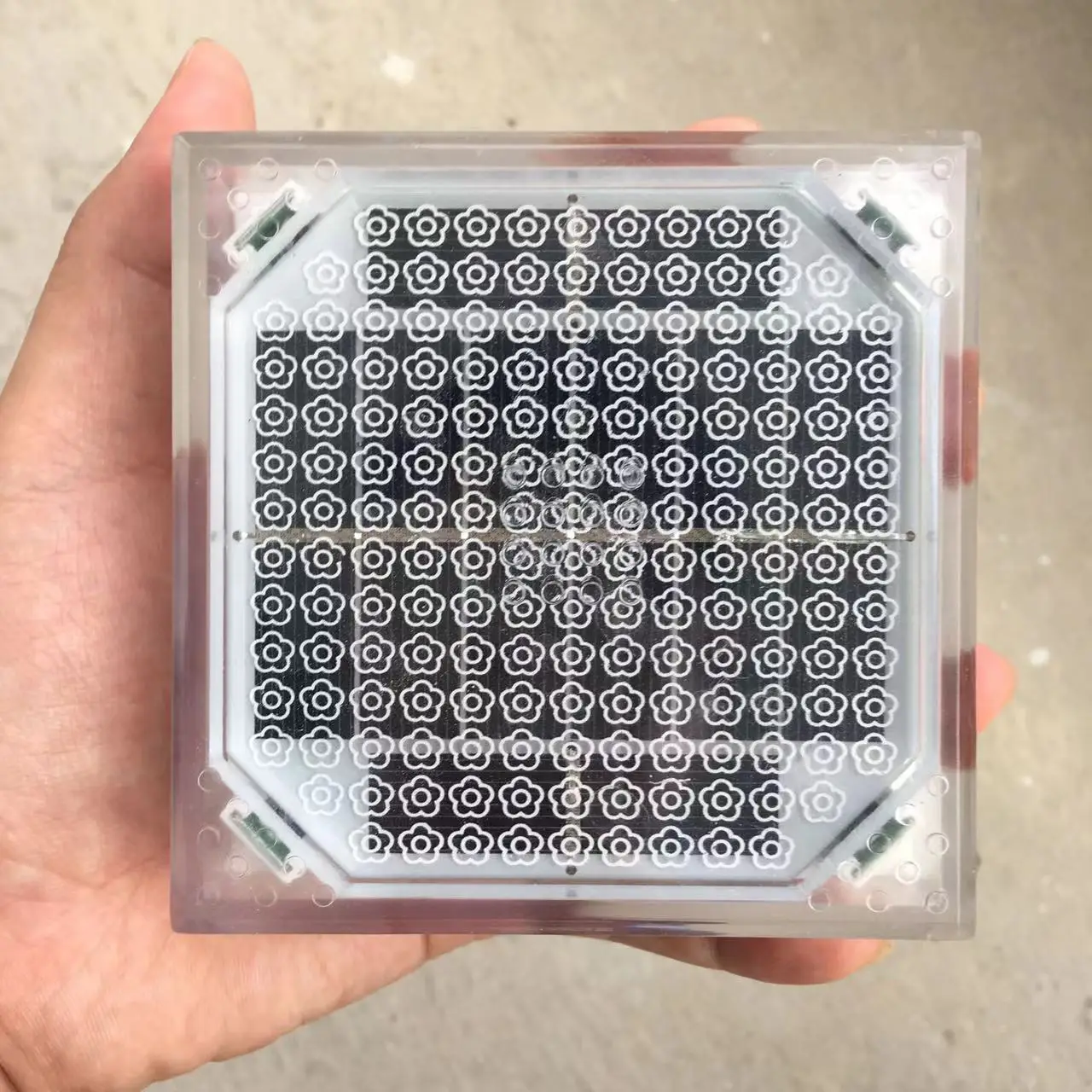 Outdoor Solar LED ground Light Solar Powered Charging brick light Waterproof IP68