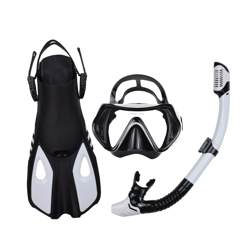 Customized snorkeling and diving goggles adjustable swimming fins diving equipment set swimming and snorkeling set