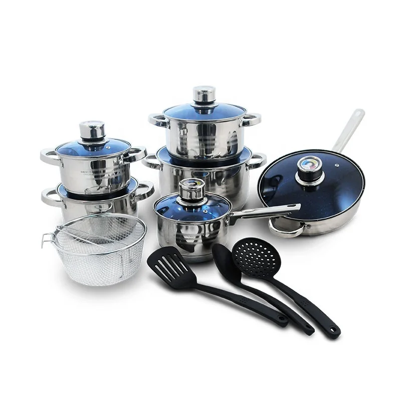 Кухонные принадлежности, кухонная посуда, кухонные принадлежности, кухонная утварь, набор кухонных кастрюль из нержавеющей стали, китайская Экологически чистая