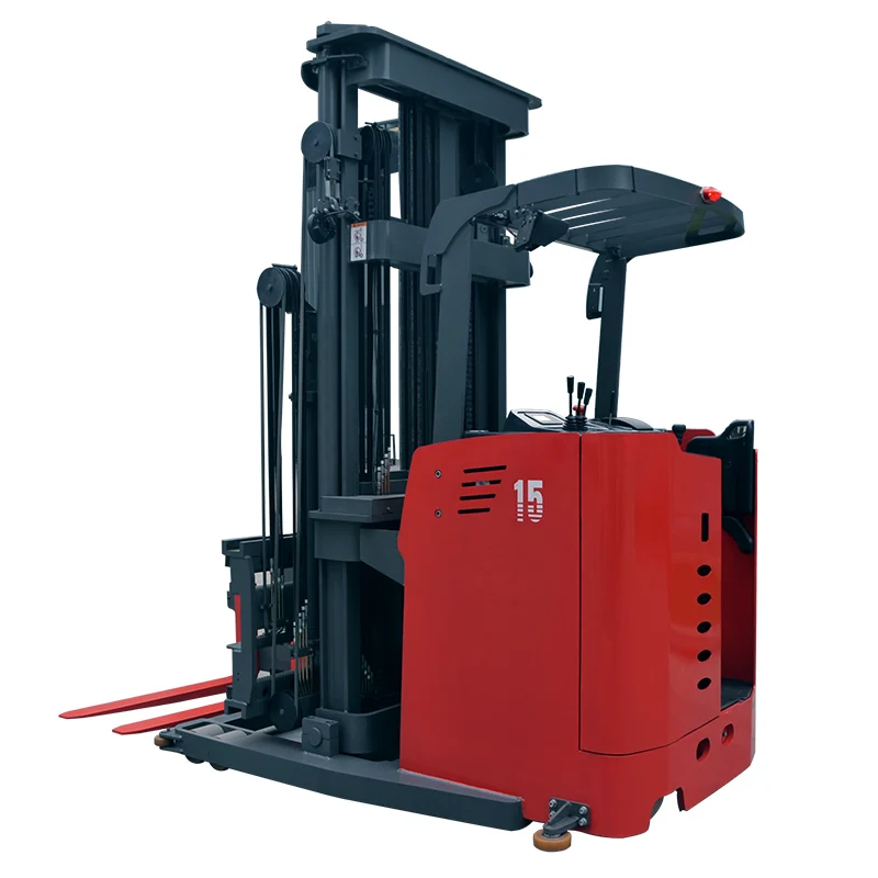 MIMA VNA Forklift 1.5 Tons Stand on Electric 3 Way Pallet Stacker for Narrow Aisle