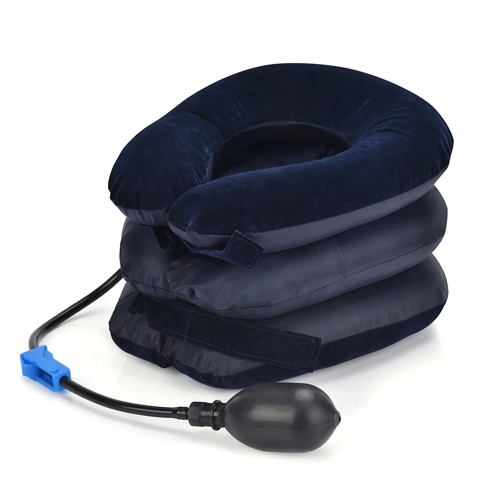 Air Pump Inflatable Neck Stretcher Relive Pain Neck Support Traction Cervical Collar Chiropractic Pillow Neck Stretcher