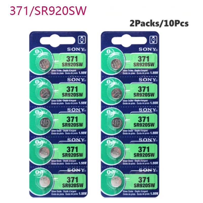  5 шт./лот 100% оригинал 371 SR920SW 920 SR920 1 55 V батарейка для часов кнопочная Сделано в