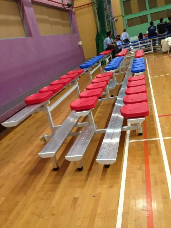 Indoor Gym Bleacher Outdoor Mobile Aluminum Bleacher with Plastic Chair