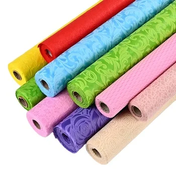New embossed nonwoven flower wrapping paper rolls polypropylene nonwoven fabric 50-80gsm spunbond embossed nonwoven