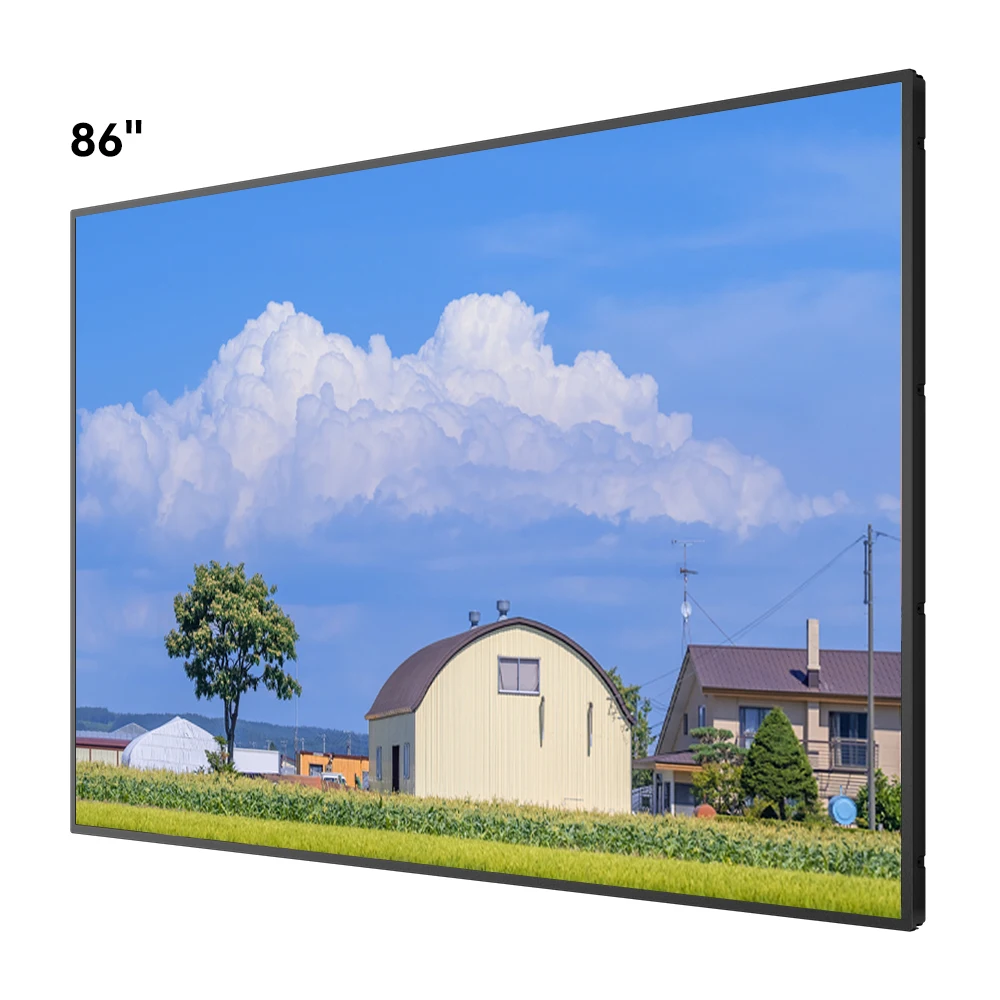 VISIGN LCD video playing screen landscape portrait VESA mount on wall digital display screen 75 86 98 inch advertising lcd