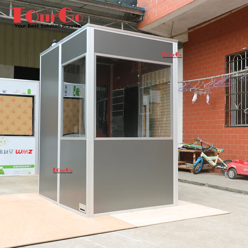 TourGo One Person Interpreter Translation Booth With Dark Grey Color