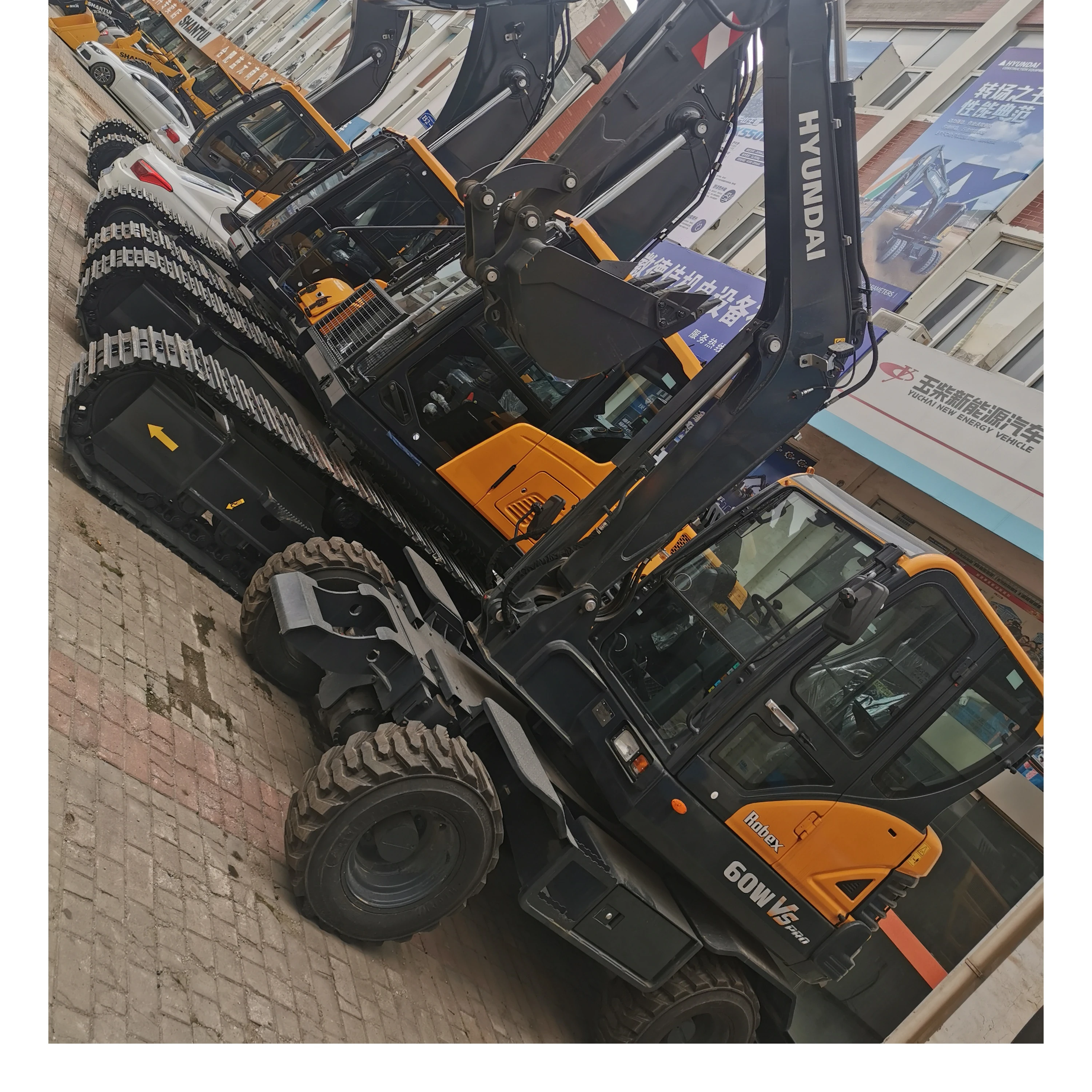 Китайская строительная машина, б/у экскаватор Hyundai 60 Вт на продажу, колесный экскаватор hyundai robex 60 Вт