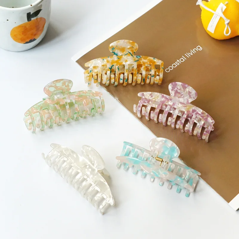 New Banana Shape flocking hairpin  9.5cm  female retro large catch clip back head clip headdress velvet hair claw