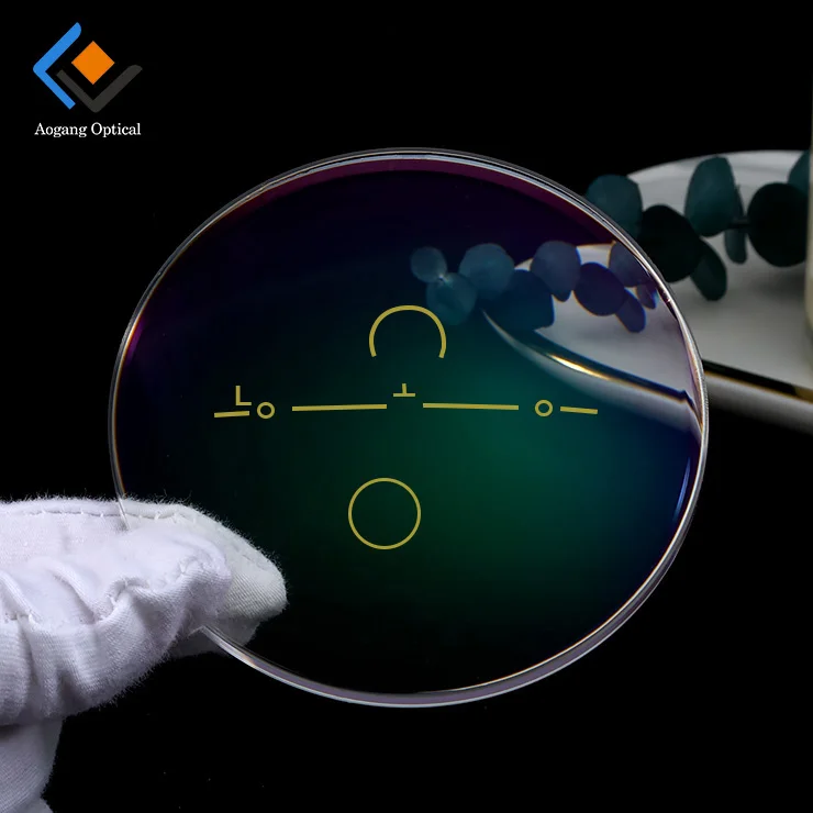 1.56 hmc Progressive Photo blue cut lens UV420 spectacle lentes opticos optic Progressive Photochrom blue block optical lenses