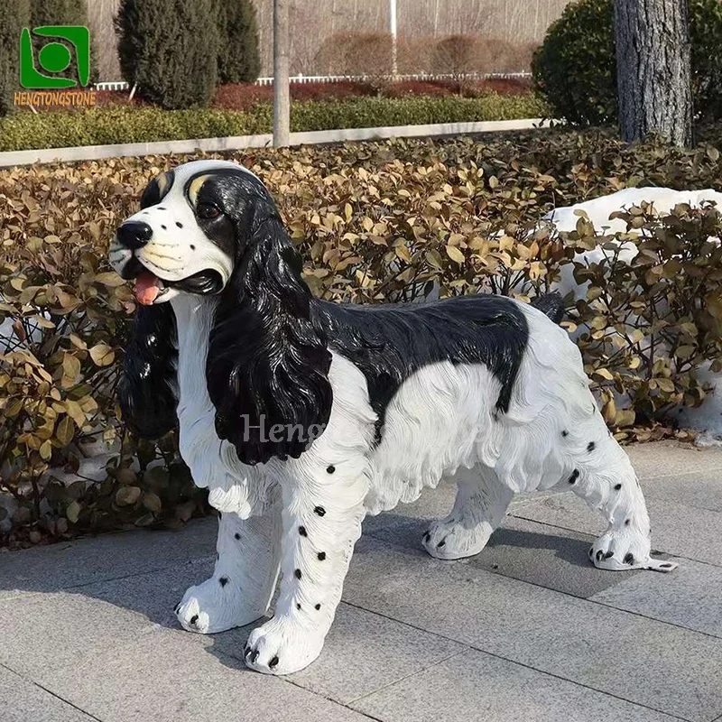 Decorative Life Size Fiberglass Dog Statue Resin Small Animal Statue