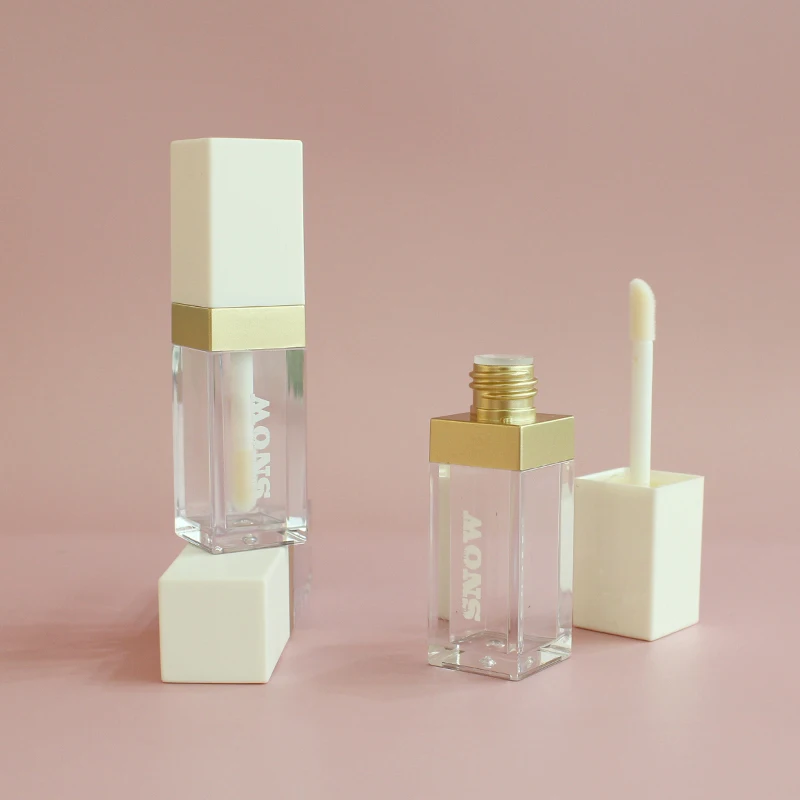 Wholesale Luxury Lipgloss Containers Tube Lip Tint Container Cosmetic Lip Gloss Bottle White Lip Gloss Tube Packaging