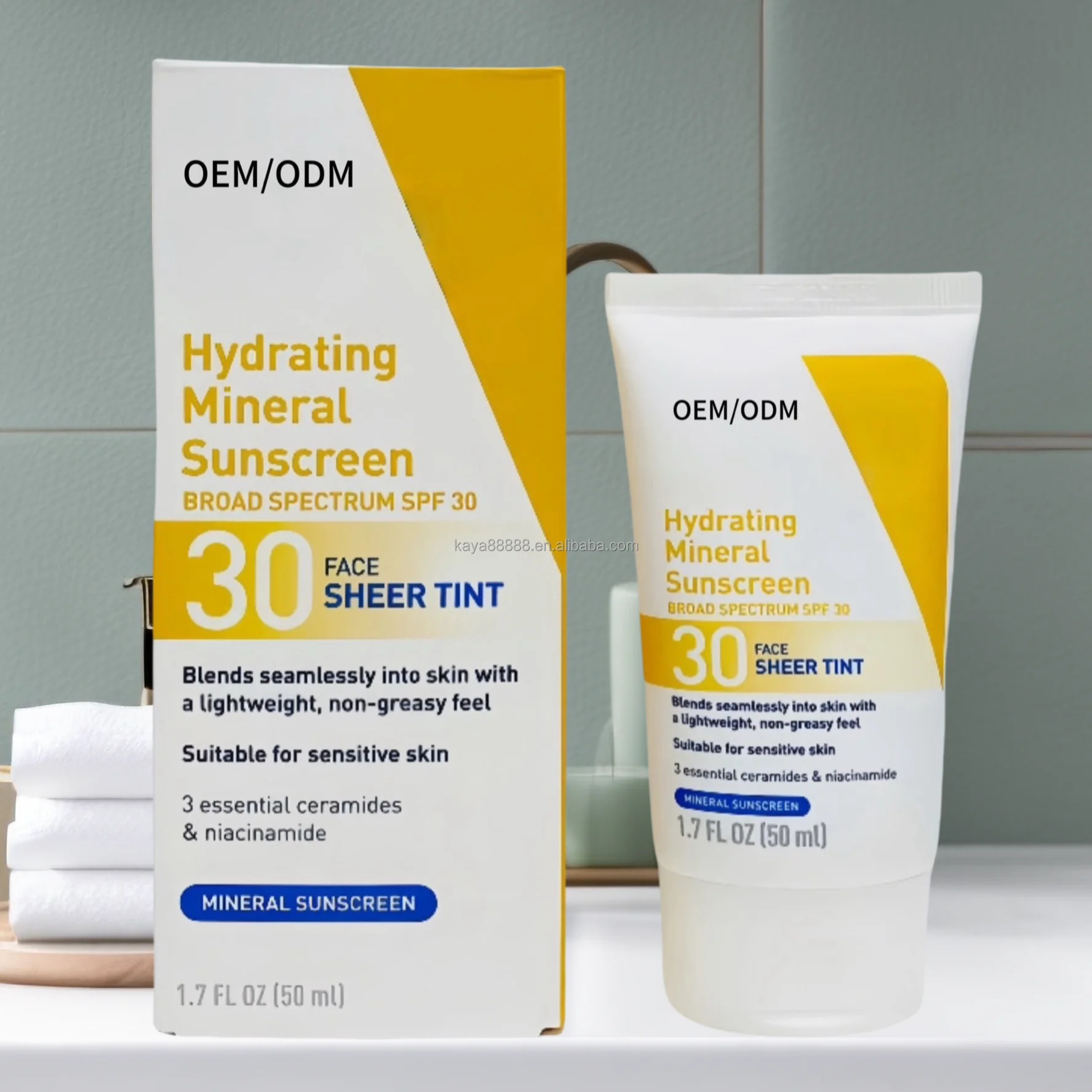 Cerav увлажняющий минеральный солнцезащитный крем SPF 30 | Подходит для чувствительной кожи оксида цинка и диоксида титана солнцезащитный крем для лица