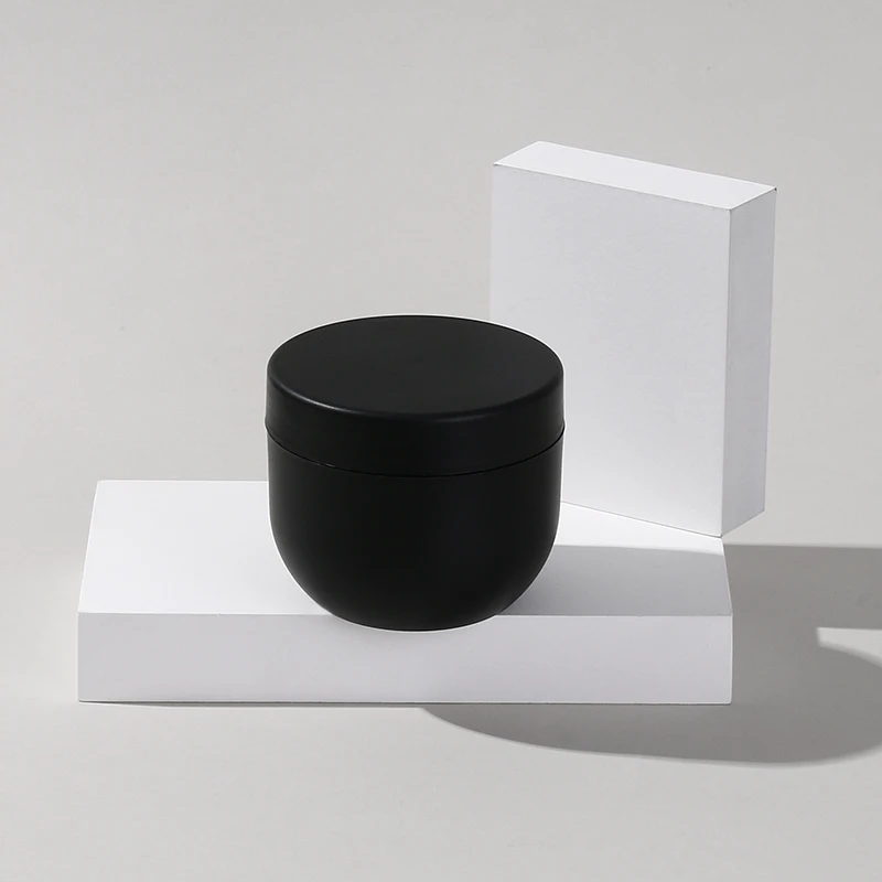 Bowl Shape Single Wall Black PP 8 oz Plastic jars for cosmetics cream or body butter Jars