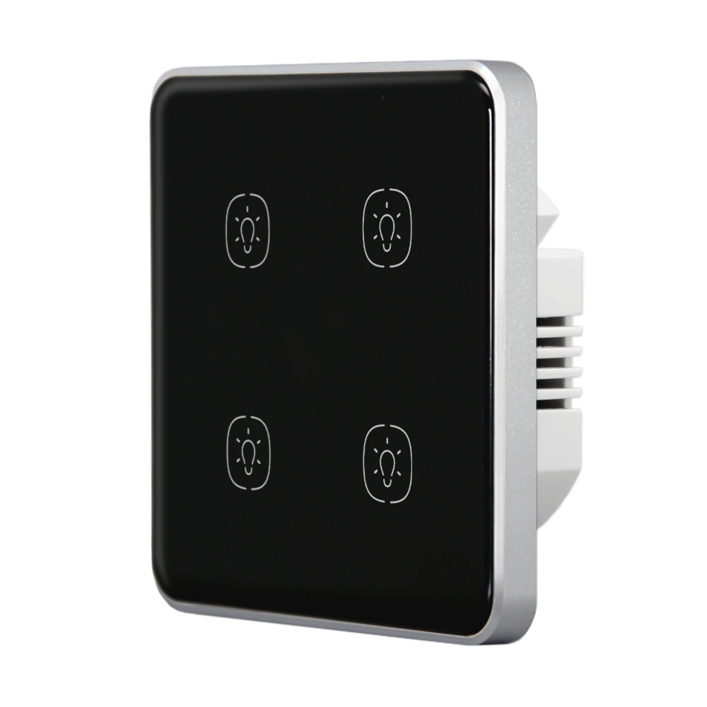 SZMYQ 4 Channel WiFi Light Switch Mobile Control Smart Home Products Waterproof Switches No Neutral Tempered Glass Touch Switch