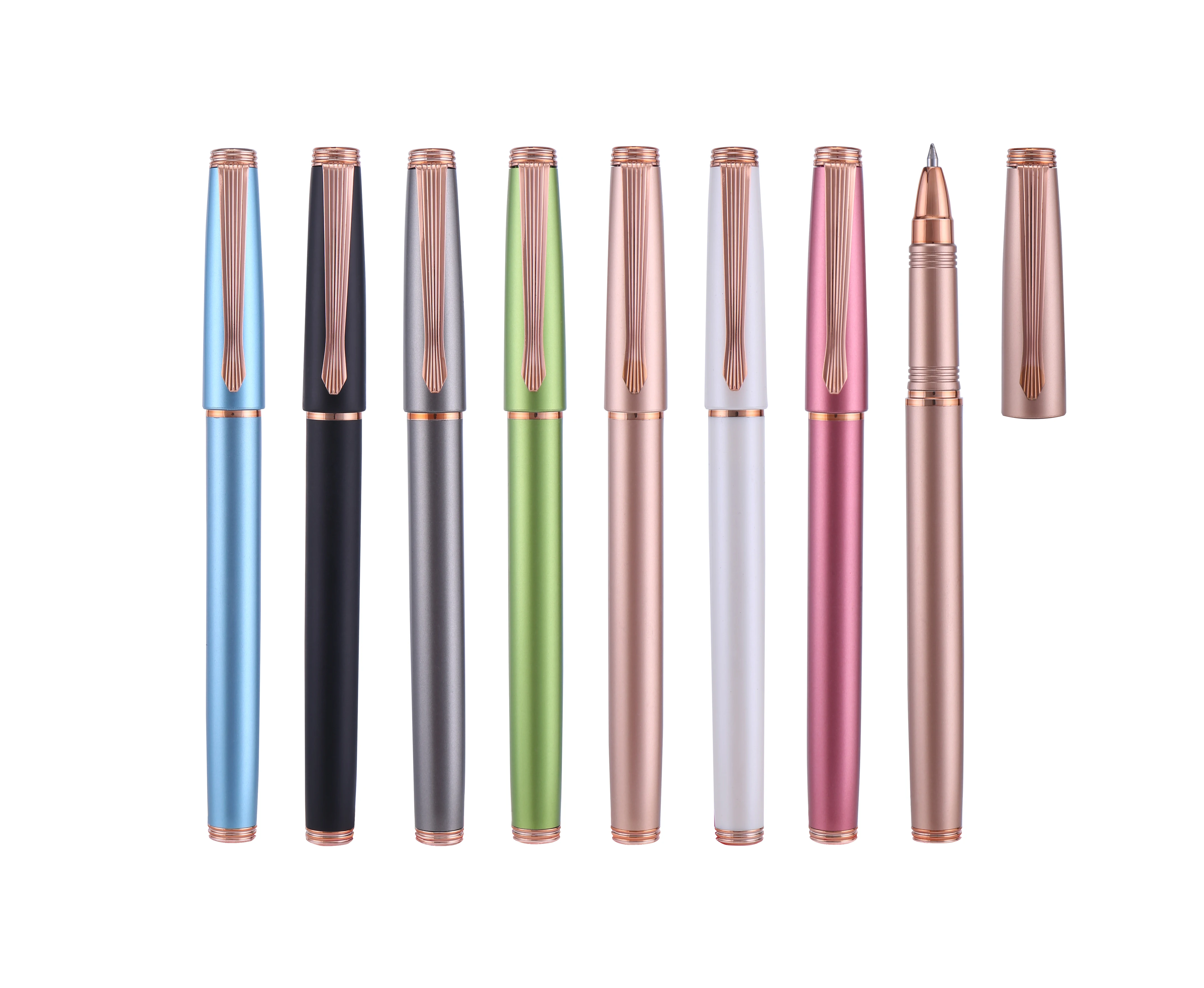 High Quality Luxury Promotional Metal Clip Gel Pen with Custom Print Logo