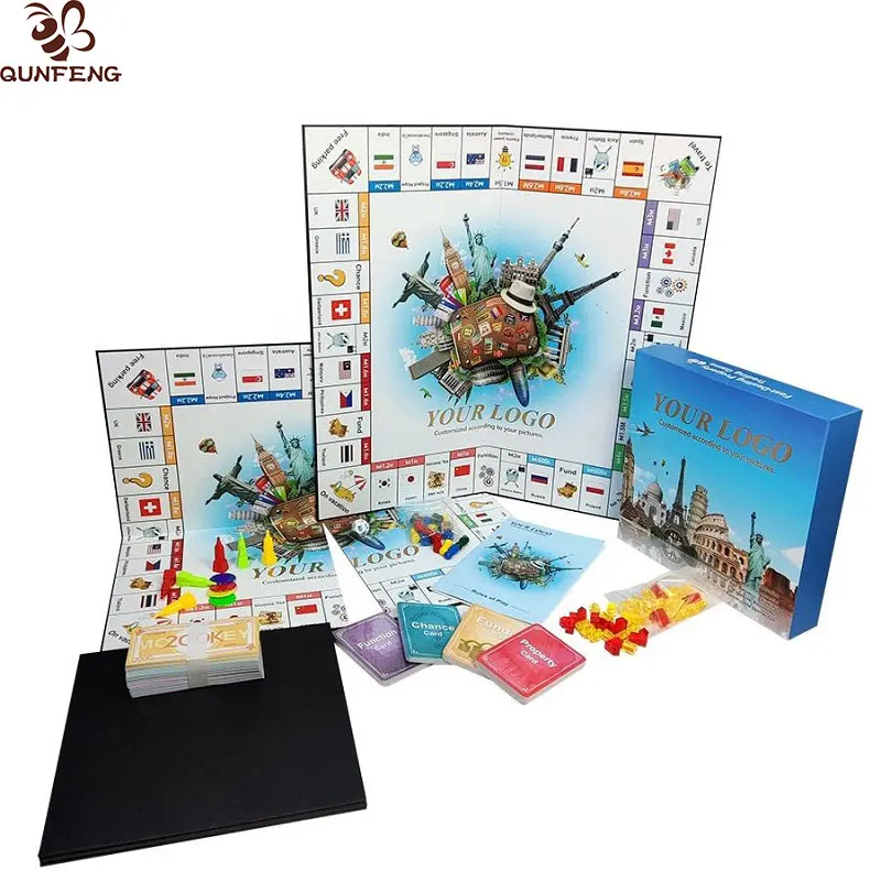 Wholesale OEM/ODM Juego De Mesas Board Game Custom Set Monopoli Custom Logo Customized Crowdfunding Game In KS