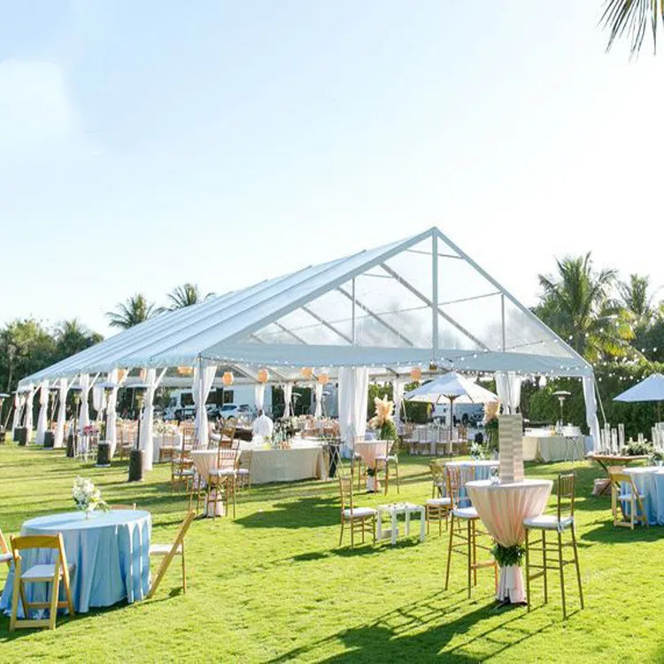 Acome Hot Sale Transparent  20 x 40m wedding clear Party Event Tent 500 People Wedding Heavy Duty Canopy Tent