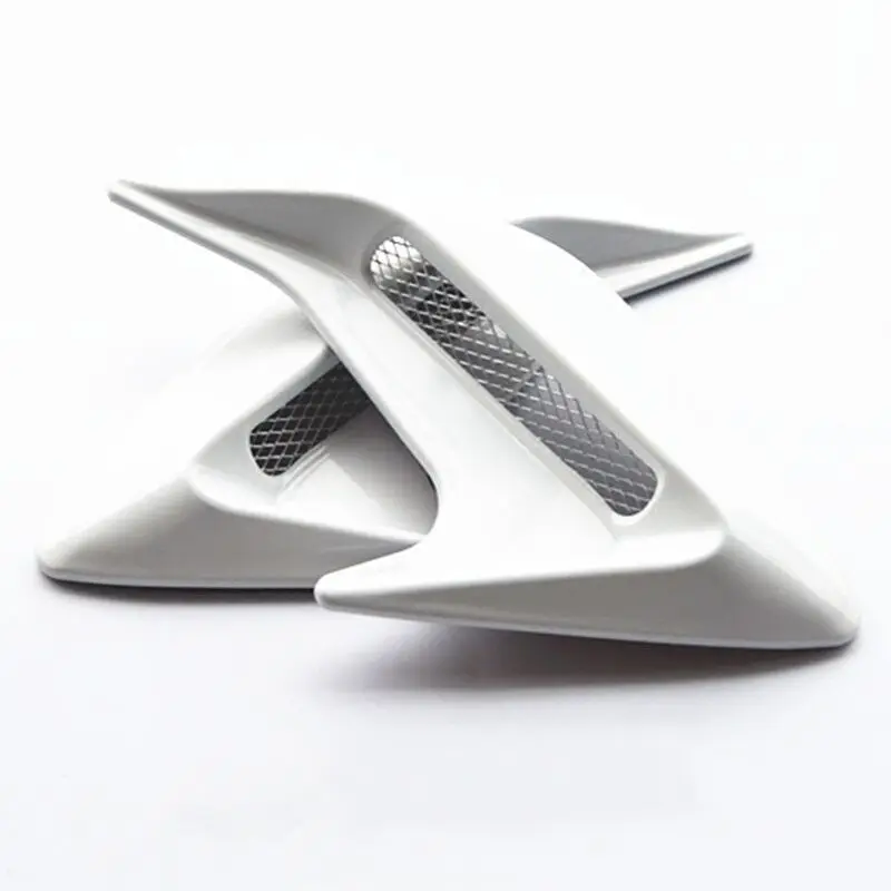 Drop shipping 3D Car Sticker Outlet Side Vents Body Sticker Auto Air Vent Fender Emblem Flow Grille Decoration Sticker