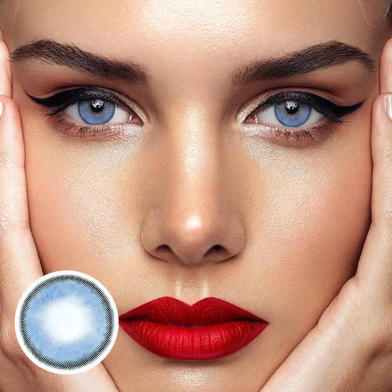 Sorayama blue ME65 Wholesale colored natural cheap color soft eye contacts lenses china cheap color contact lenses