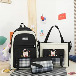 3Pcs School Bag Set Primary School Students Lightweight Primary Fresh Cute Girls Waterproof Backpack Manufacturing