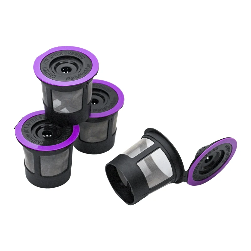 HSJ 4 Pack Reusable K Cups for Keurig,Refillable K CUPS Coffee Filters, Stainless Mesh Reusable Coffee Pods