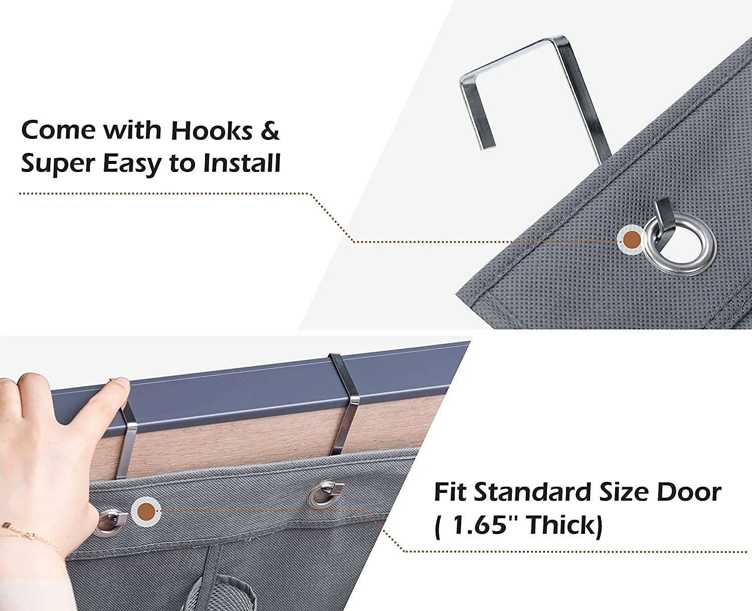 6 Mesh Pockets Over The Door Hanging Closet Shoes Holder Organizer Shoe Storage Shoe Rack