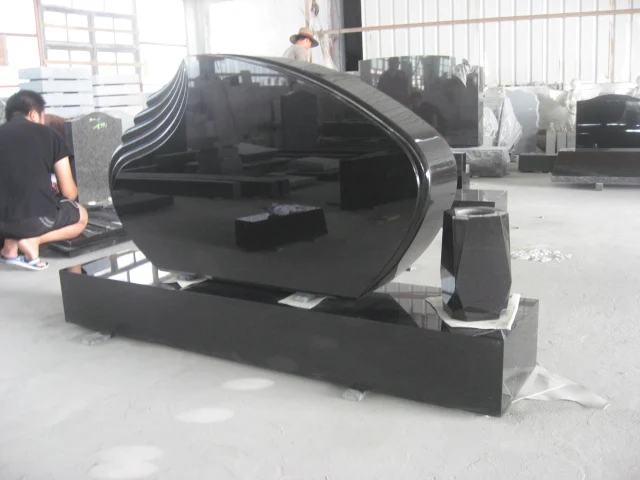 Cartoon tombstone with custom engraved picture cemetery headstone flower vase elegant headstone with flower holder