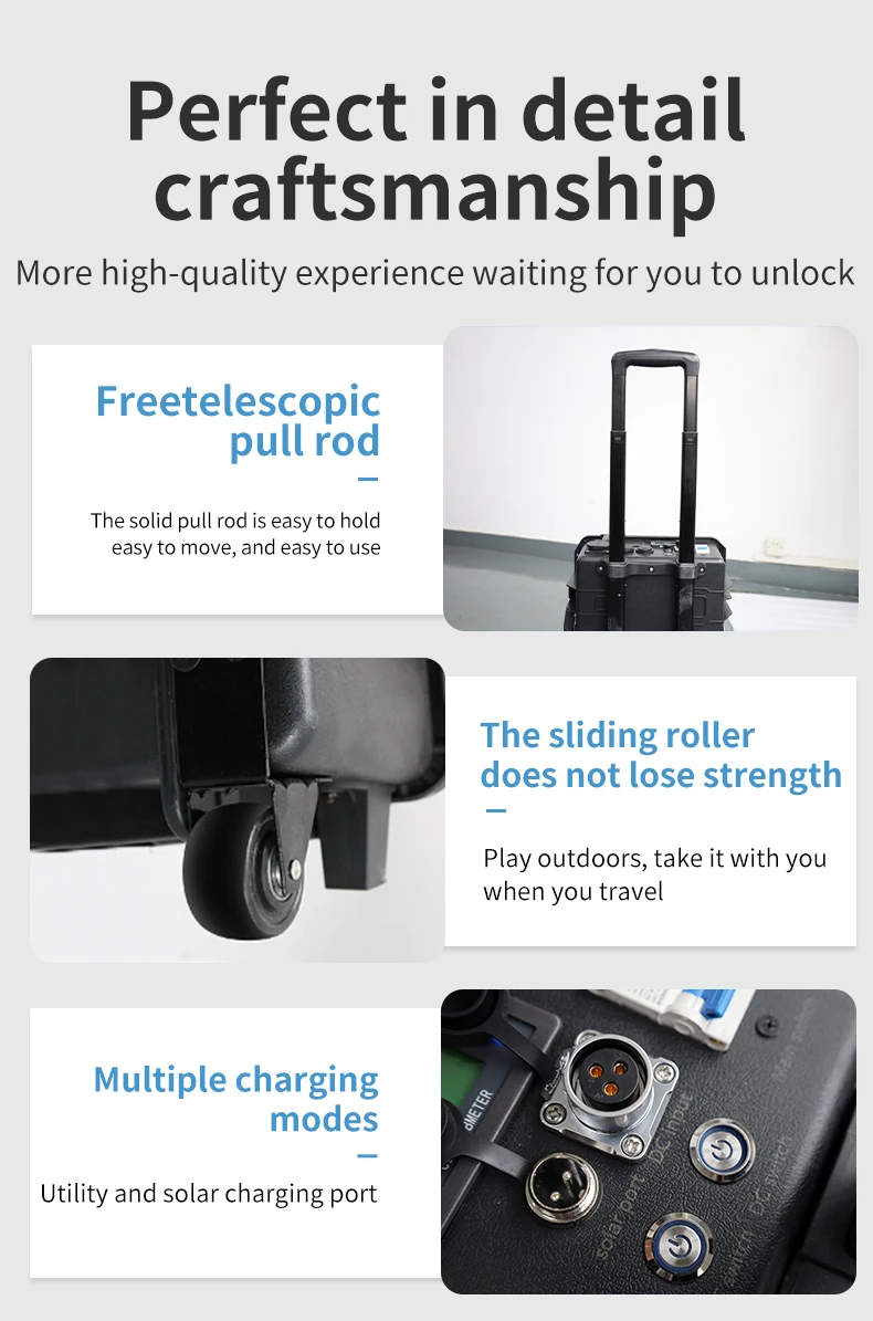 2000W Power supply outdoor portable power station for emergency power backup