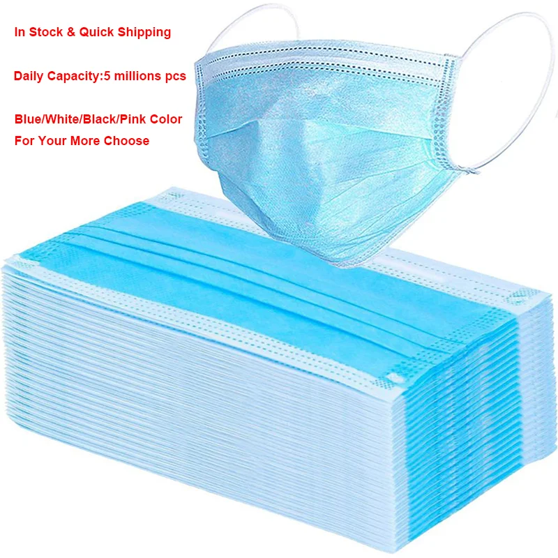 Large Stock China Manufacturer 3ply Protective Mouth Disposable Medical facemask for hospital