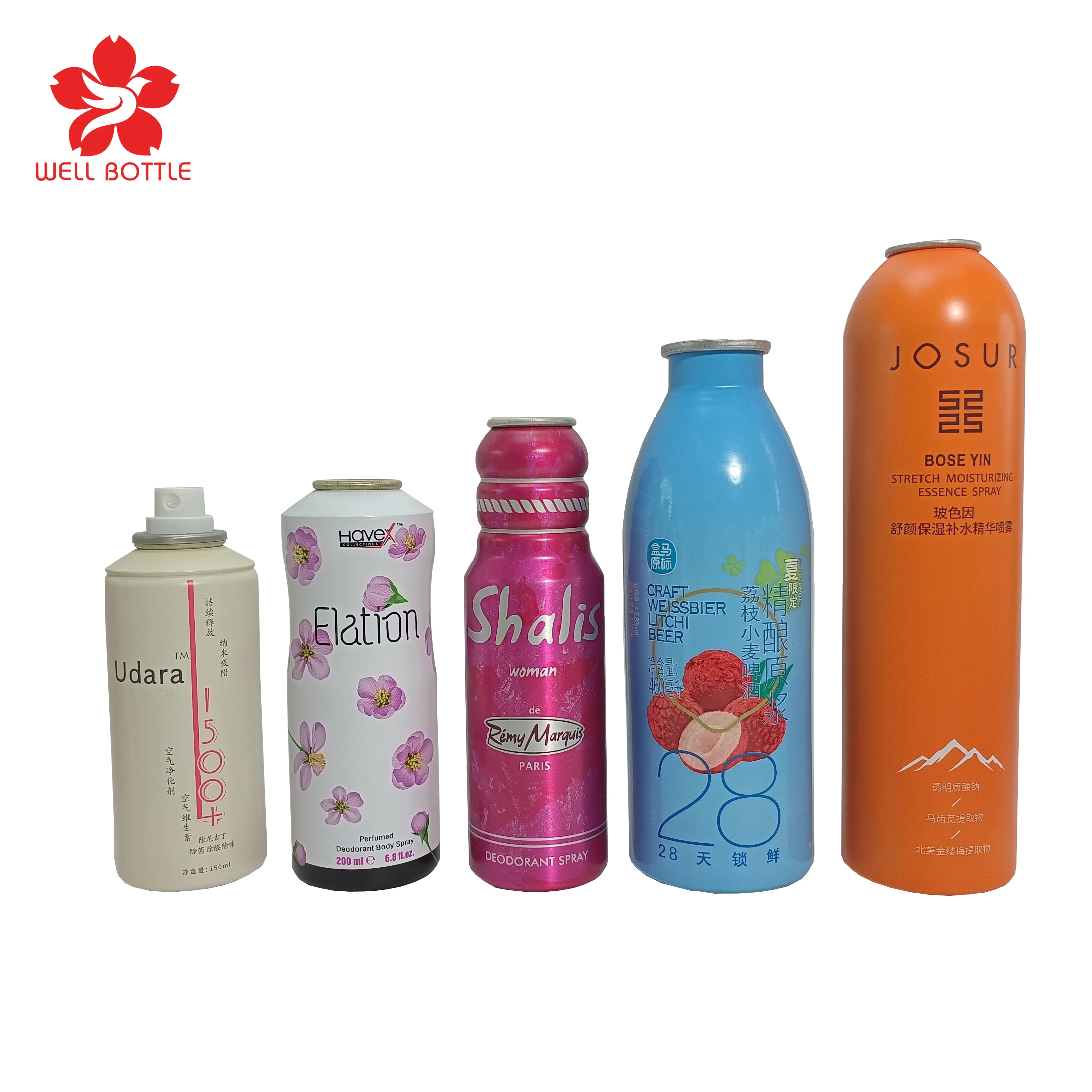 Customized Pepper Spray Aerosol Can white Aluminum Spray Bottle Supplier AB264E