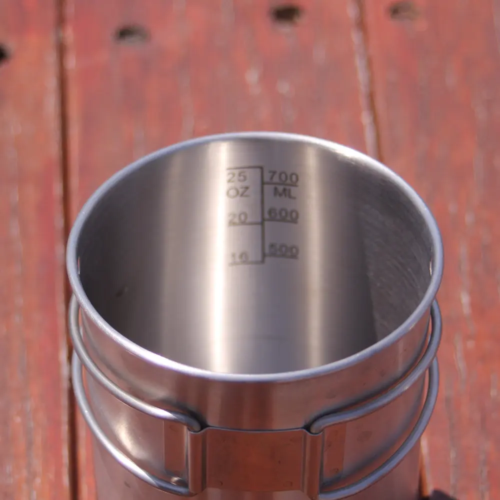 wholesale    Customized  stainless steel   1000ML  water bottle  and  750ML water cup  with  mouth spreader hanger  for camping