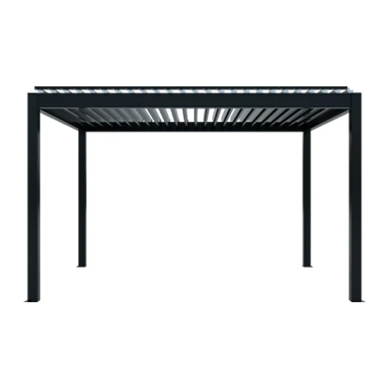 Automatic SPA Living Space Opening Louver Roof Gazebo Pavilion Electric Roof Pergola With Shade Screen
