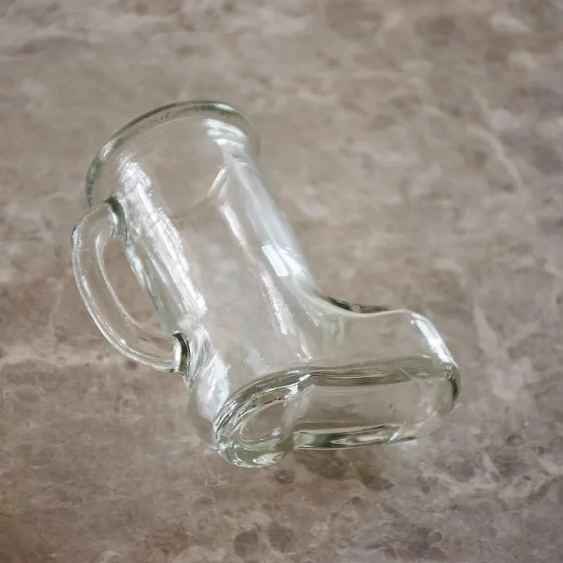 wholesale Boot Funny Shot Glasses with Handle Heavy Base Beer Boot Shoe Glass 50ml Cowboy Boot Shot Glass Clear Mini Glass