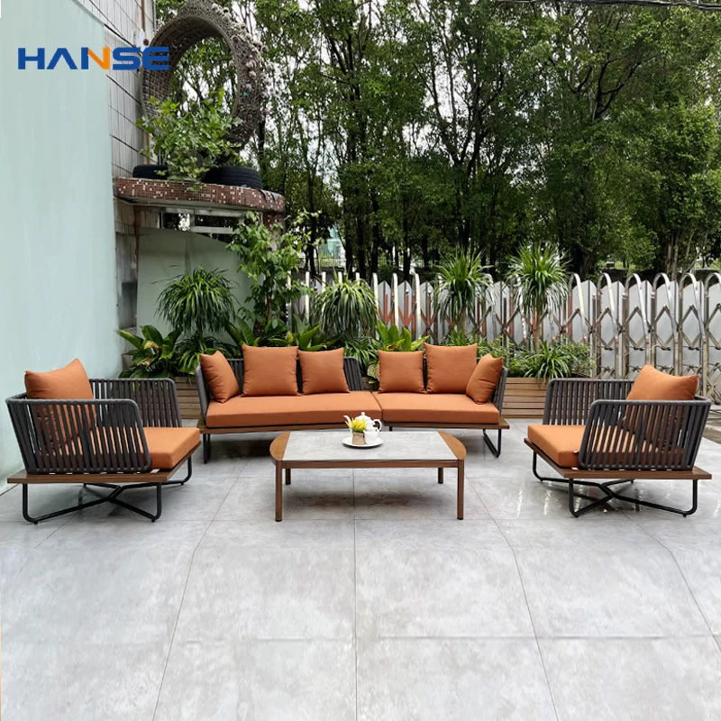 Modern Turkish Wicker Garden Sofa Set Aluminium All-Weather Outdoor Furniture for Hotel Patio Balcony from China