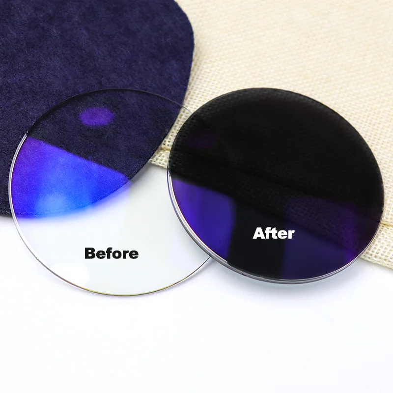 High Quality 1.56 Photochromic Lenses Anti Reflex Anti Reflection Single Vision Ophthalmic Lenses Resin Blue Block Lens