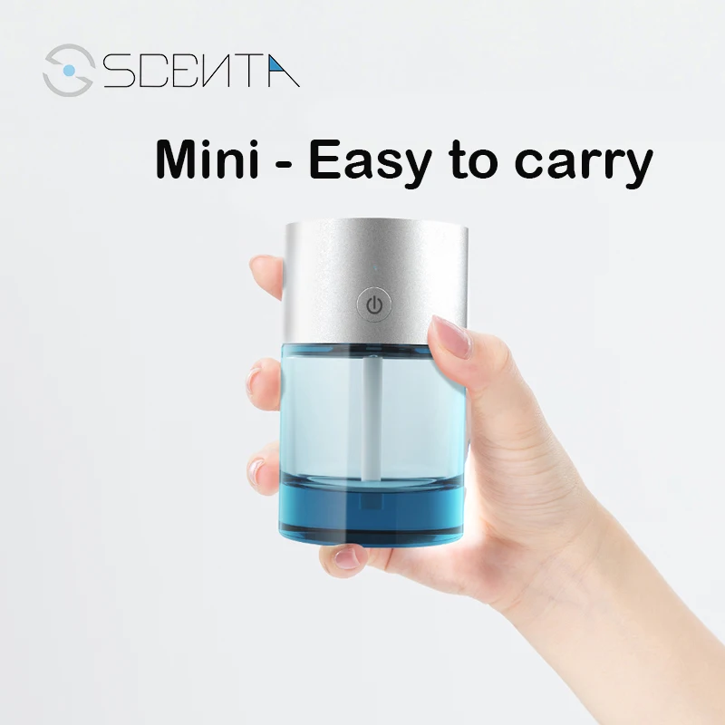 SCENTA New Arrival Rohs Mini Portable Air Freshener Wholesale Waterless Electric Ultrasonic Fragrance Oil Car Aroma Diffuser