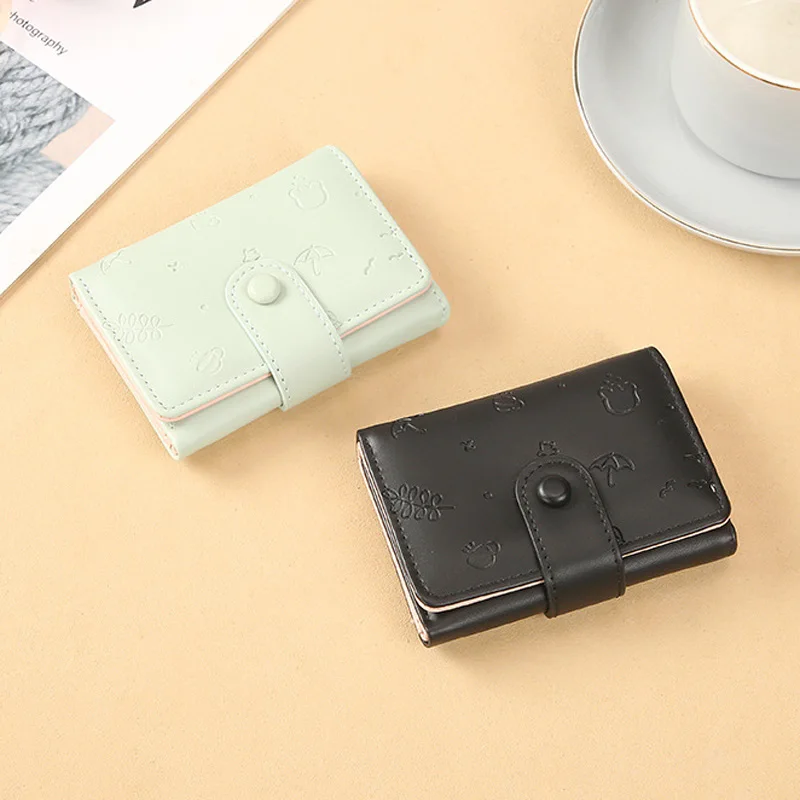 Korean Girl PU Leather Cheap Wallet Student Lovely Elegant Ladies Short Wallets