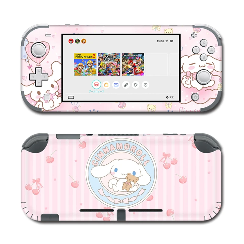 INS популярный мультяшный Sanrio Cinnamoroll Kitty милый розовый винил ПВХ Профессиональная наклейка для Nintendo Switch Lite