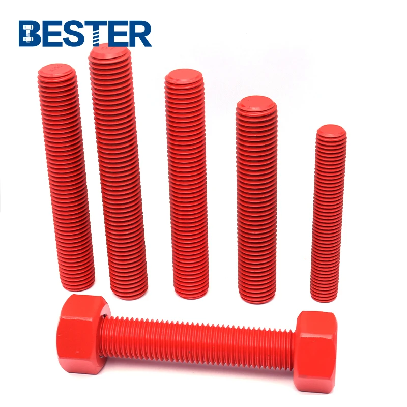 Cheap Price DIN976 DIN975 Factory High Strength Ceramic Fluorocarbon Coated A193 B7M B7 2H All Threaded Rod Stud Bolt