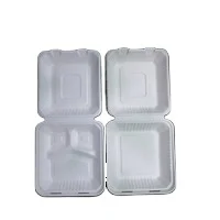 Paper Box Compostable lunch box biodegradable sugarcane paper pulp tableware
